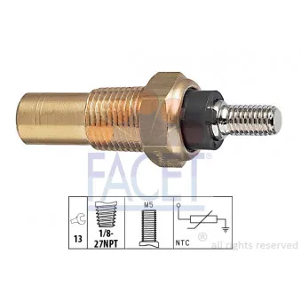 Sonde de température, liquide de refroidissement FACET 7.3124