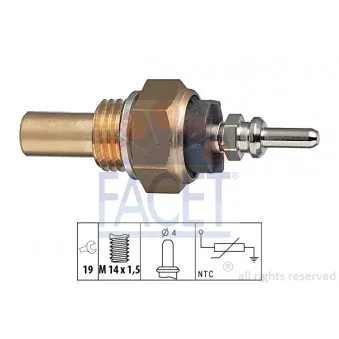 Sonde de température, liquide de refroidissement FACET 7.3131