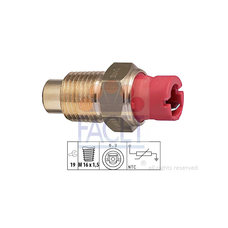 Sonde de température, liquide de refroidissement FACET 7.3132
