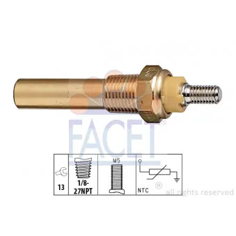 Sonde de température, liquide de refroidissement FACET 7.3135