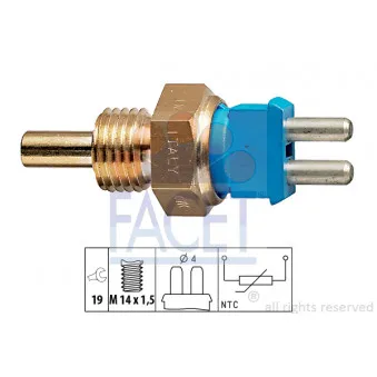 Sonde de température, liquide de refroidissement FACET 7.3139