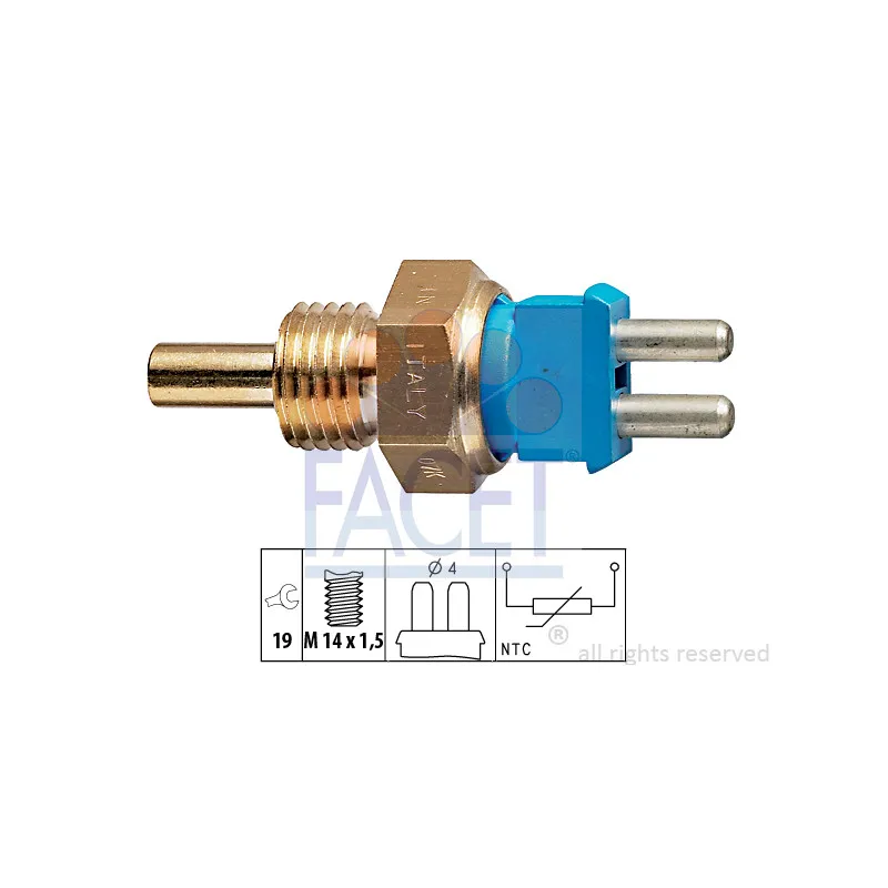 Sonde de température, liquide de refroidissement FACET 7.3139