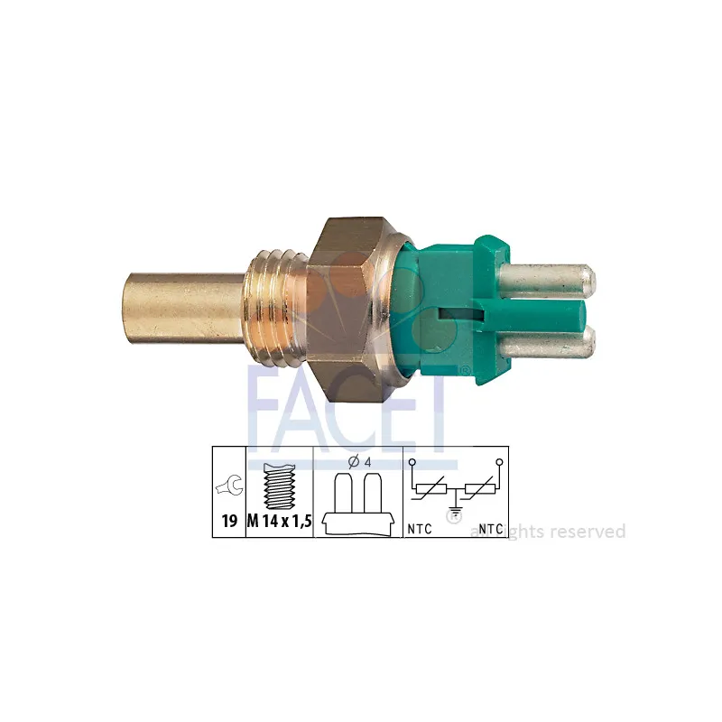 Sonde de température, liquide de refroidissement FACET 7.3140