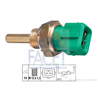 Sonde de température, liquide de refroidissement FACET 7.3147