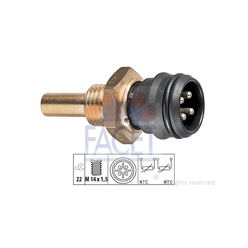 Sonde de température, liquide de refroidissement FACET 7.3151