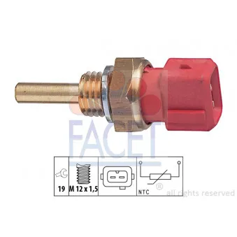 Sonde de température, liquide de refroidissement FACET 7.3155