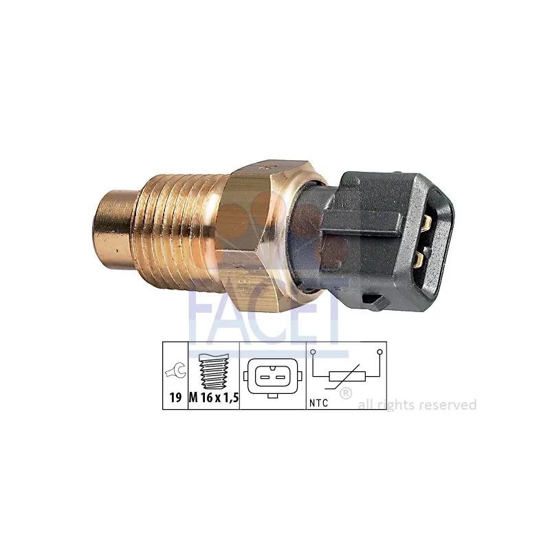 Sonde de température, liquide de refroidissement FACET 7.3160