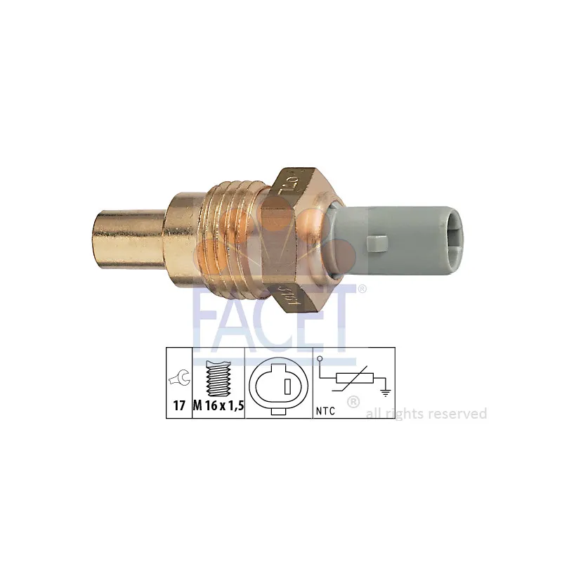 Sonde de température, liquide de refroidissement FACET 7.3161