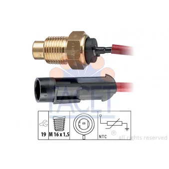 Sonde de température, liquide de refroidissement FACET 7.3175