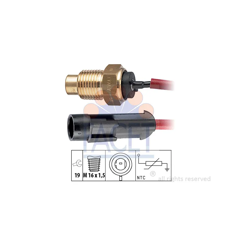 Sonde de température, liquide de refroidissement FACET 7.3175