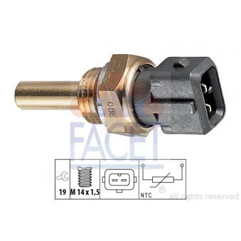 Sonde de température, liquide de refroidissement FACET 7.3176
