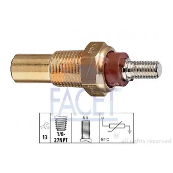 Sonde de température, liquide de refroidissement FACET 7.3180