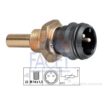 Sonde de température, liquide de refroidissement FACET 7.3183