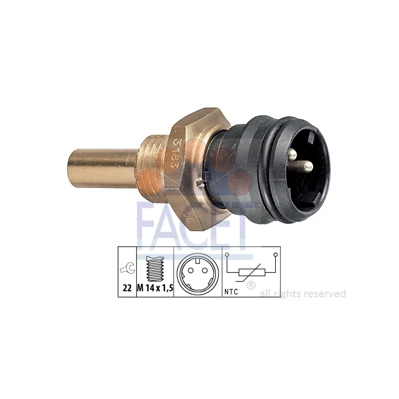 Sonde de température, liquide de refroidissement FACET 7.3183