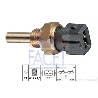 Sonde de température, liquide de refroidissement FACET 7.3192