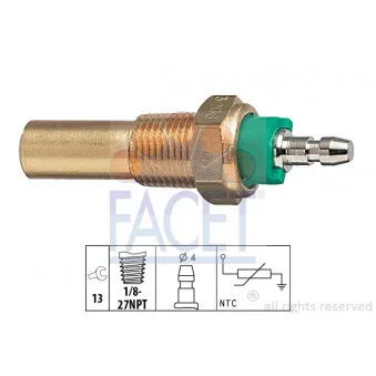 Sonde de température, liquide de refroidissement FACET 7.3208