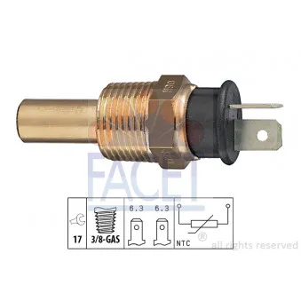 Sonde de température, liquide de refroidissement FACET 7.3228