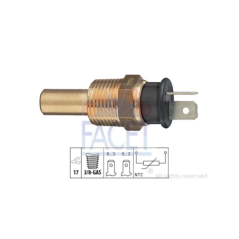 Sonde de température, liquide de refroidissement FACET 7.3228