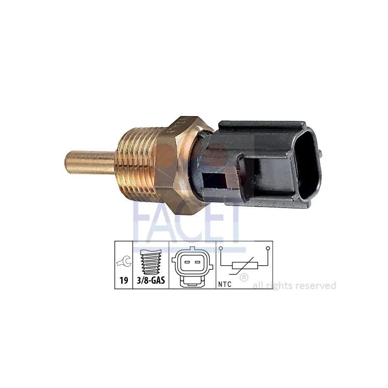 Sonde de température, liquide de refroidissement FACET 7.3230
