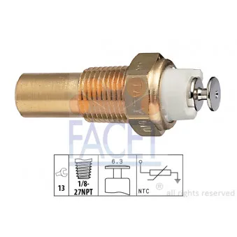 Sonde de température, liquide de refroidissement FACET 7.3235