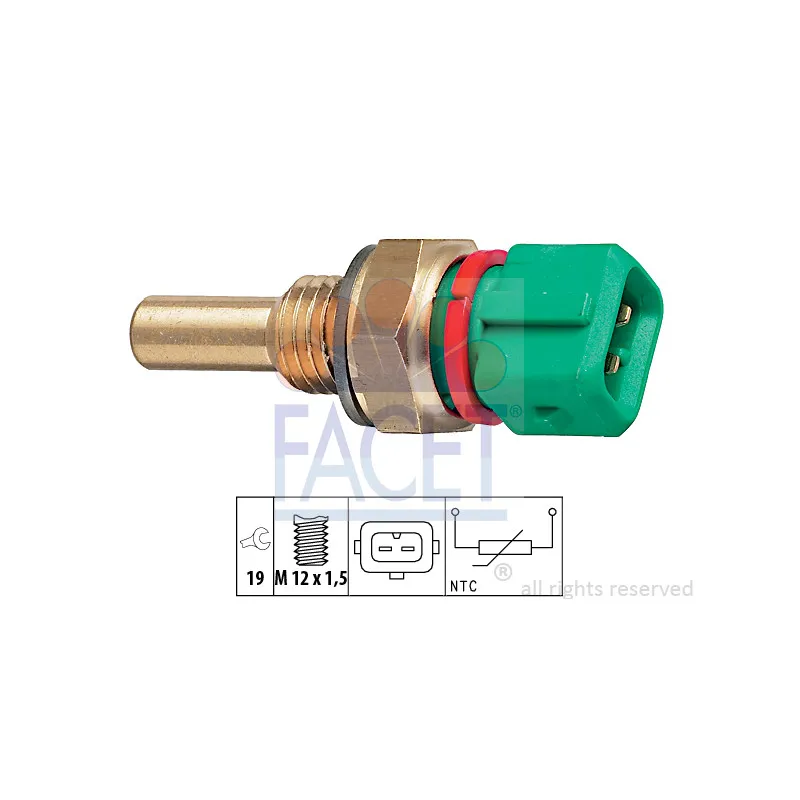 Sonde de température, liquide de refroidissement FACET 7.3243