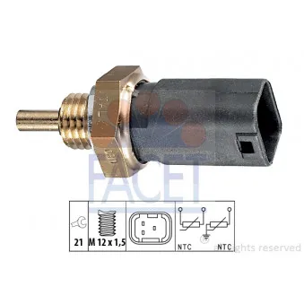 Sonde de température, liquide de refroidissement FACET 7.3252