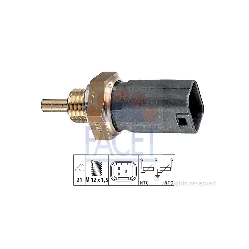 Sonde de température, liquide de refroidissement FACET 7.3252