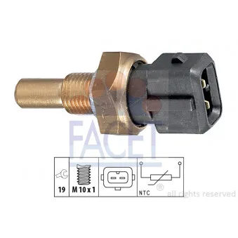 Capteur, température d'huile FACET 7.3255