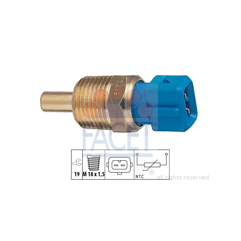Sonde de température, liquide de refroidissement FACET 7.3262