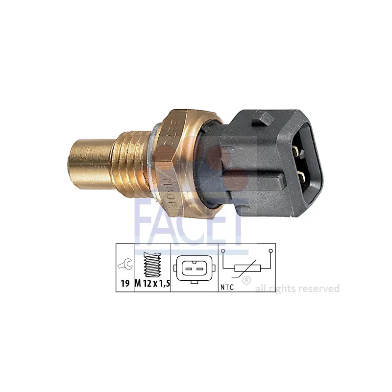 Sonde de température, liquide de refroidissement FACET 7.3270