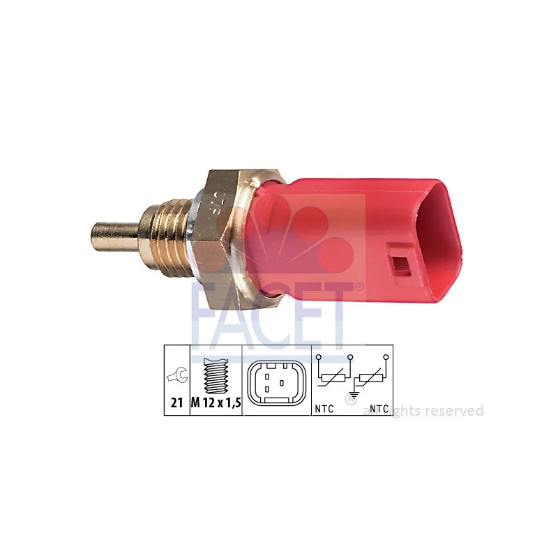 Sonde de température, liquide de refroidissement FACET 7.3271