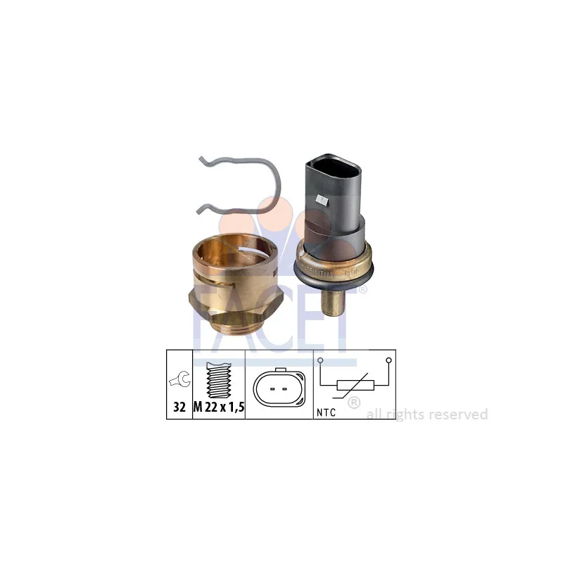 Sonde de température, liquide de refroidissement FACET 7.3278K