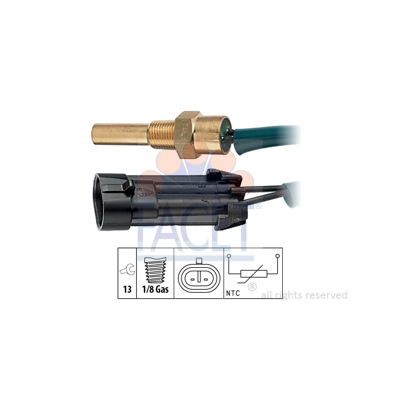 Sonde de température, liquide de refroidissement FACET 7.3280