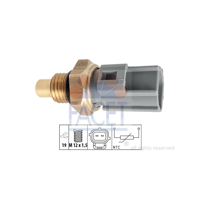Capteur, température de carburant FACET 7.3281
