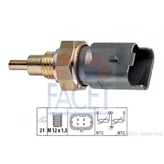 Sonde de température, liquide de refroidissement FACET 7.3286