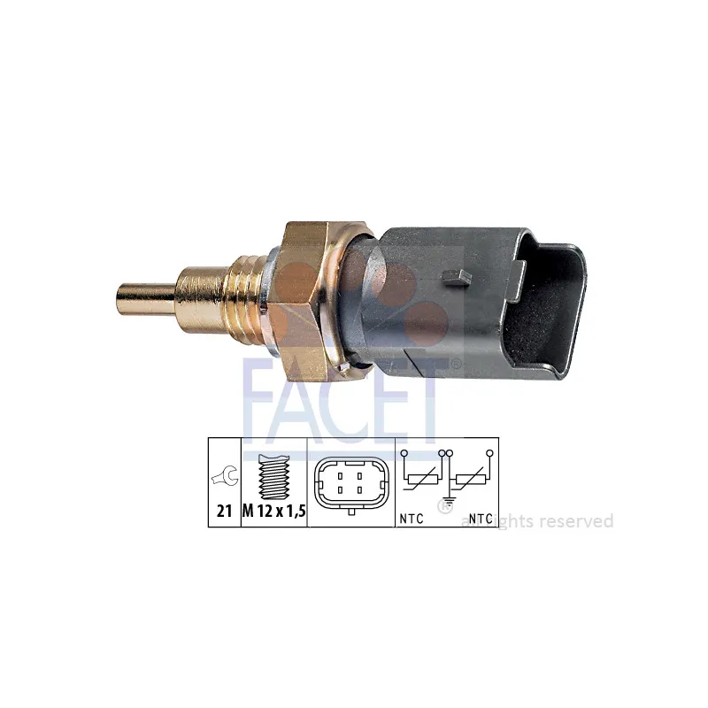 Sonde de température, liquide de refroidissement FACET 7.3286