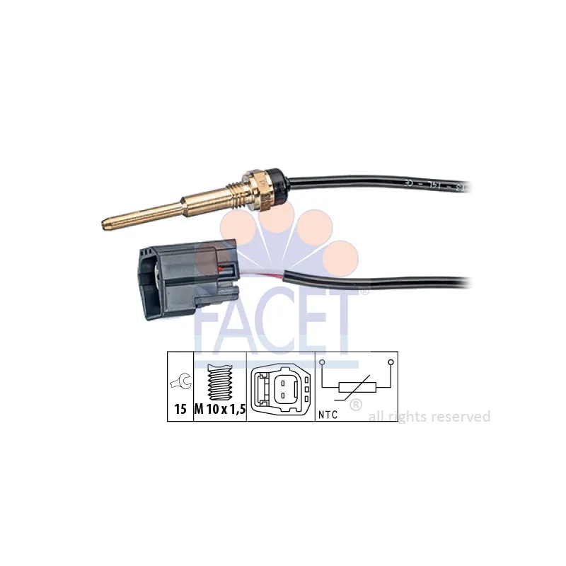 Sonde de température, liquide de refroidissement FACET 7.3289