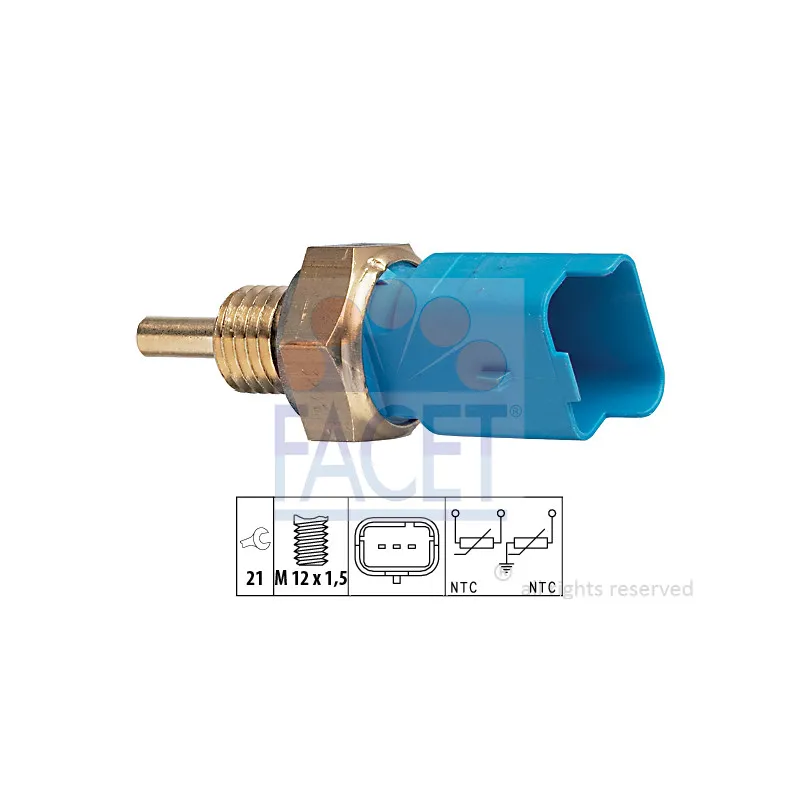 Sonde de température, liquide de refroidissement FACET 7.3291