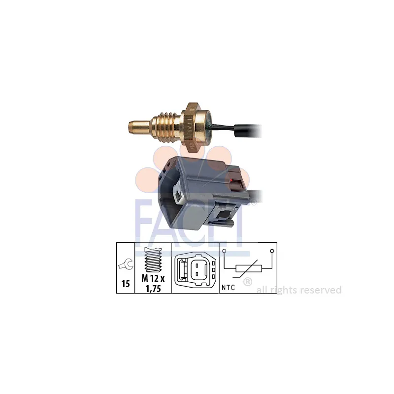 Sonde de température, liquide de refroidissement FACET 7.3295