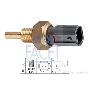 Sonde de température, liquide de refroidissement FACET 7.3299