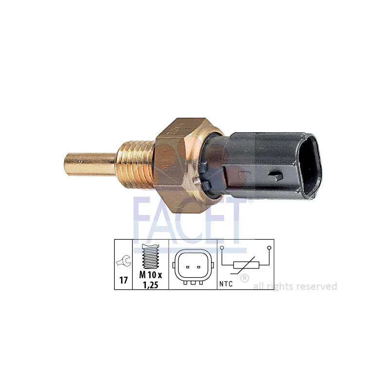 Sonde de température, liquide de refroidissement FACET 7.3299