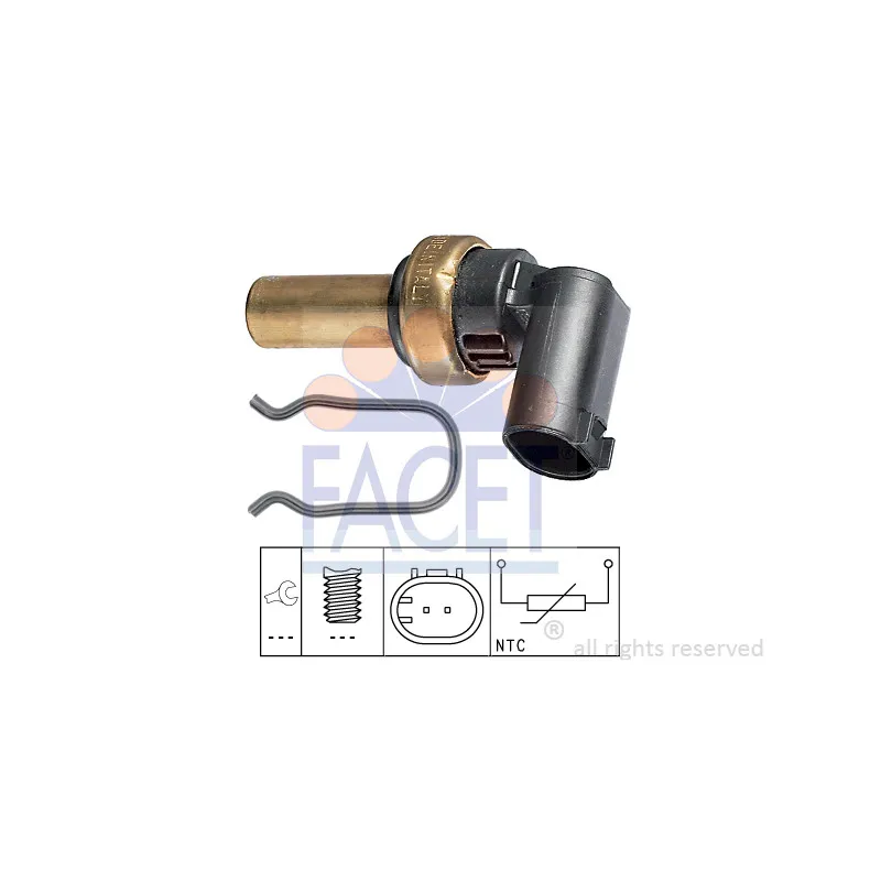 Sonde de température, liquide de refroidissement FACET 7.3300