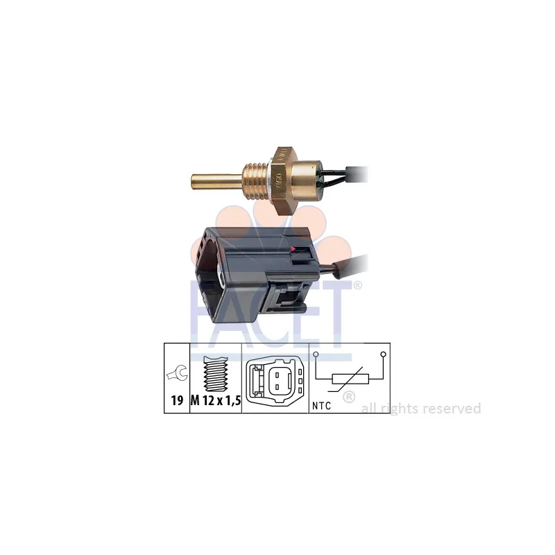 Sonde de température, liquide de refroidissement FACET 7.3304