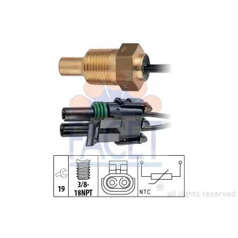 Sonde de température, liquide de refroidissement FACET 7.3307