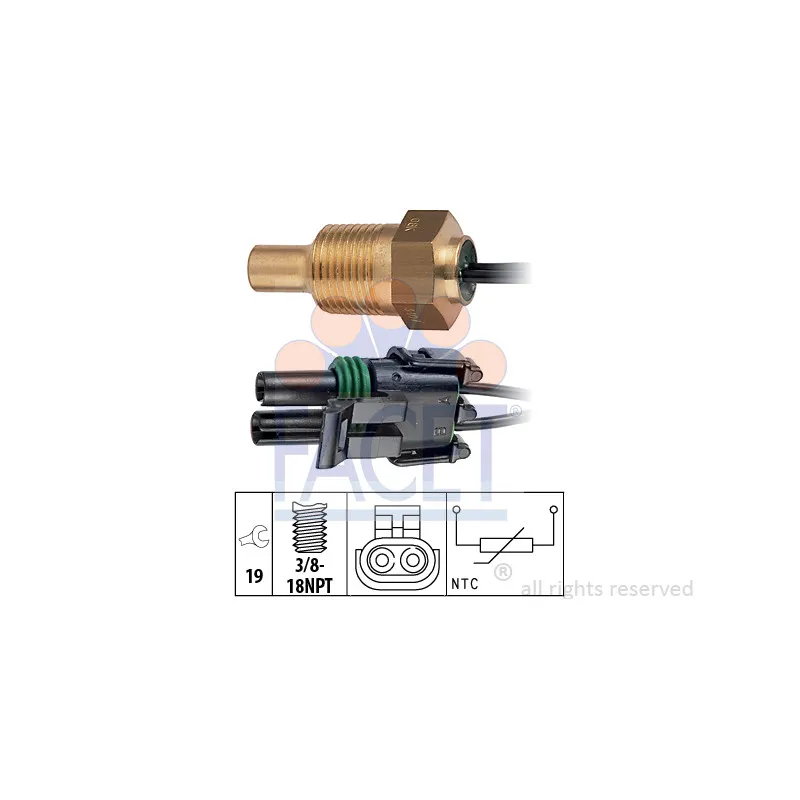 Sonde de température, liquide de refroidissement FACET 7.3307