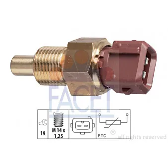 Sonde de température, liquide de refroidissement FACET 7.3308