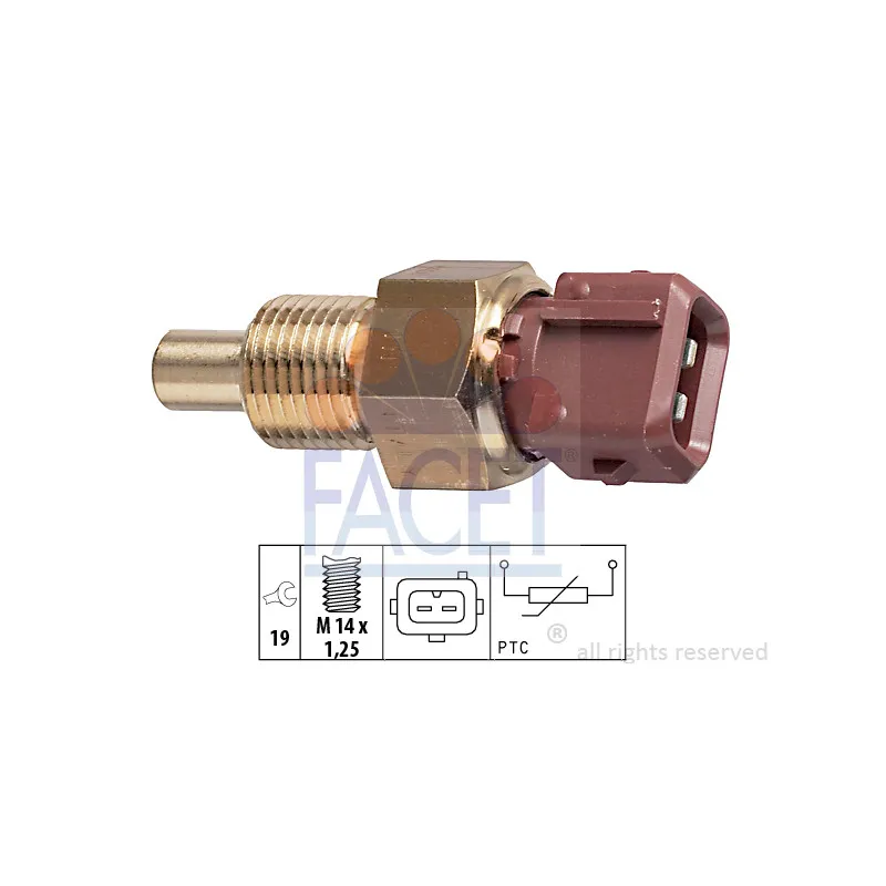 Sonde de température, liquide de refroidissement FACET 7.3308
