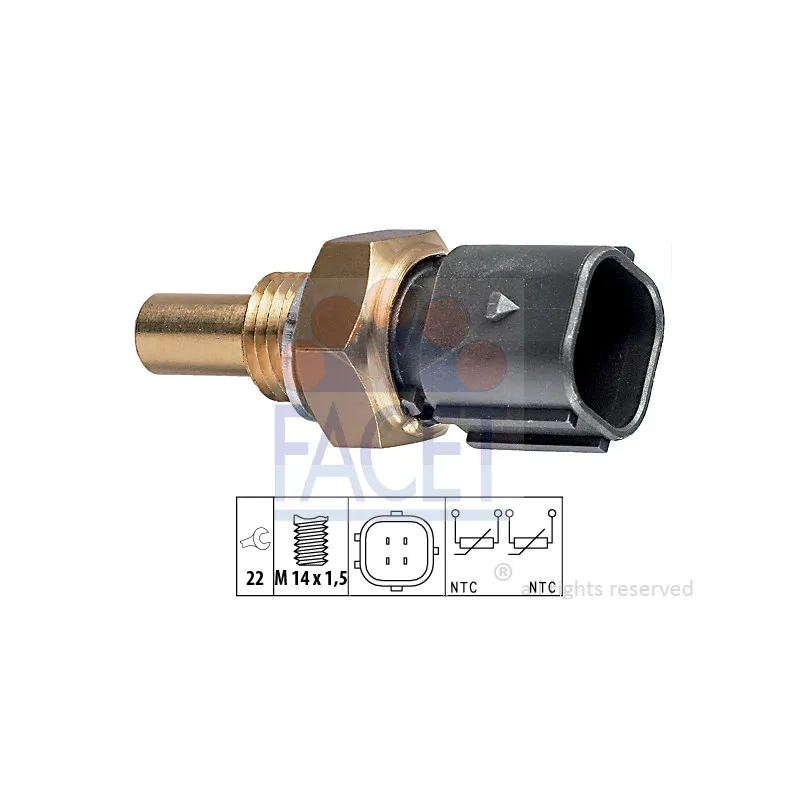 Sonde de température, liquide de refroidissement FACET 7.3316