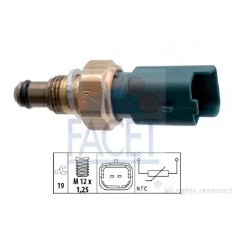 Capteur, température de carburant FACET 7.3317