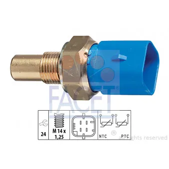Sonde de température, liquide de refroidissement FACET 7.3320